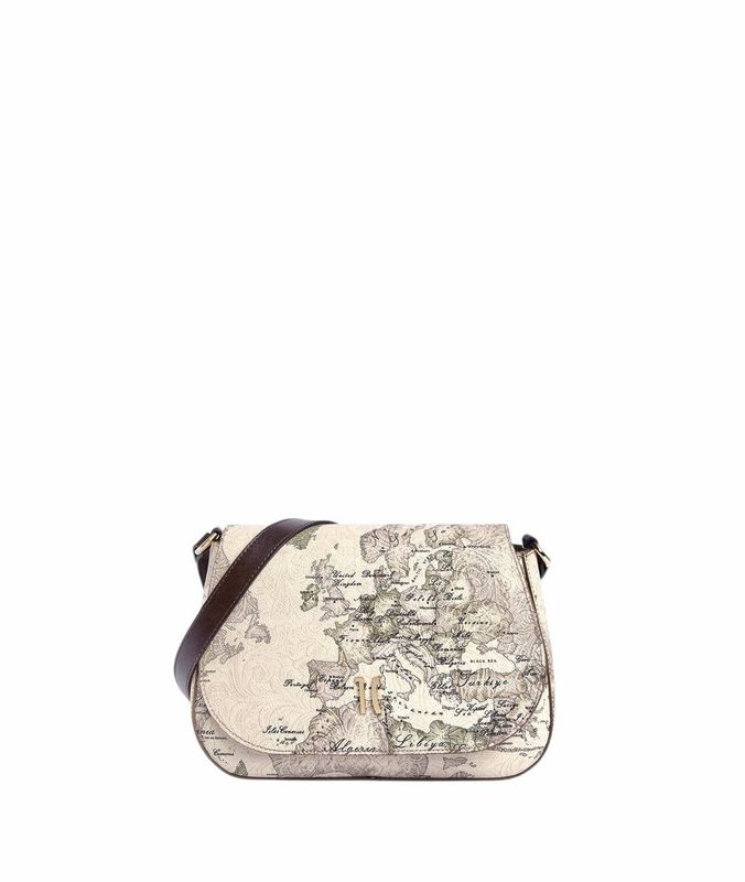 Alviero Martini 1A Classe Country Geo tracolla con patta Tortora