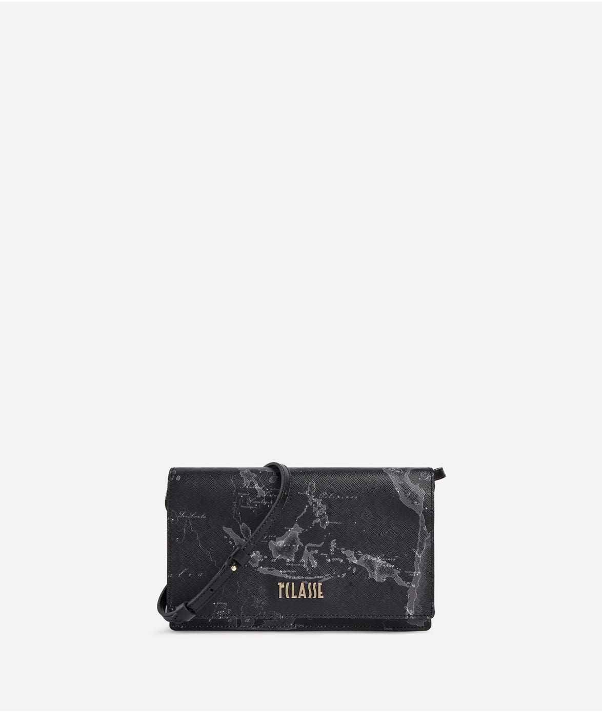Alviero Martini 1A Classe Nightfall Geo pochette con patta Nera