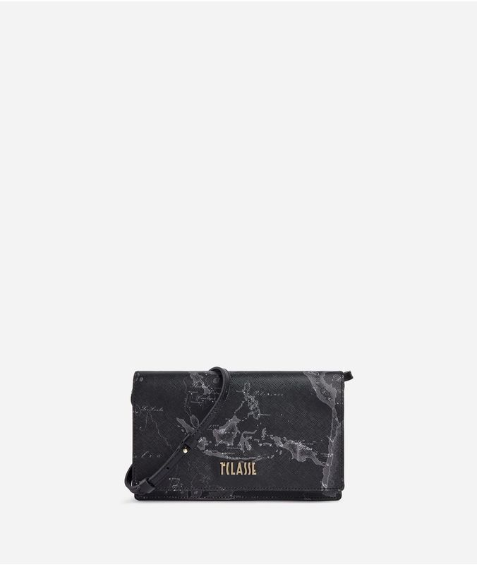 Alviero Martini 1A Classe Nightfall Geo pochette con patta Nera