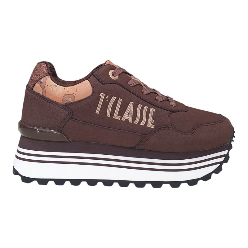 Alviero Martini 1A Classe Sneakers Running Dark Brown/Geo Beige 