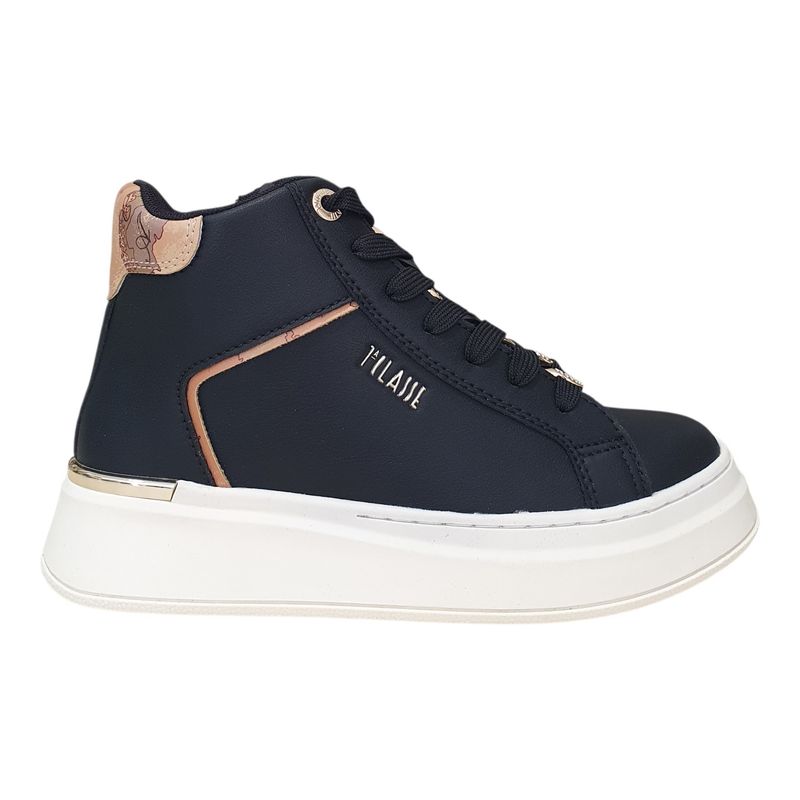 Alviero Martini 1A Classe Sneakers Donna Fondo a Cassetta Alta Nero