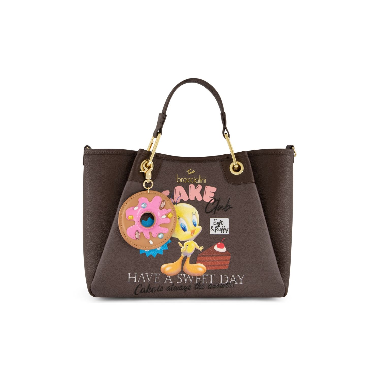 Braccialini Borsa a Mano Amy Looney Tunes Nera