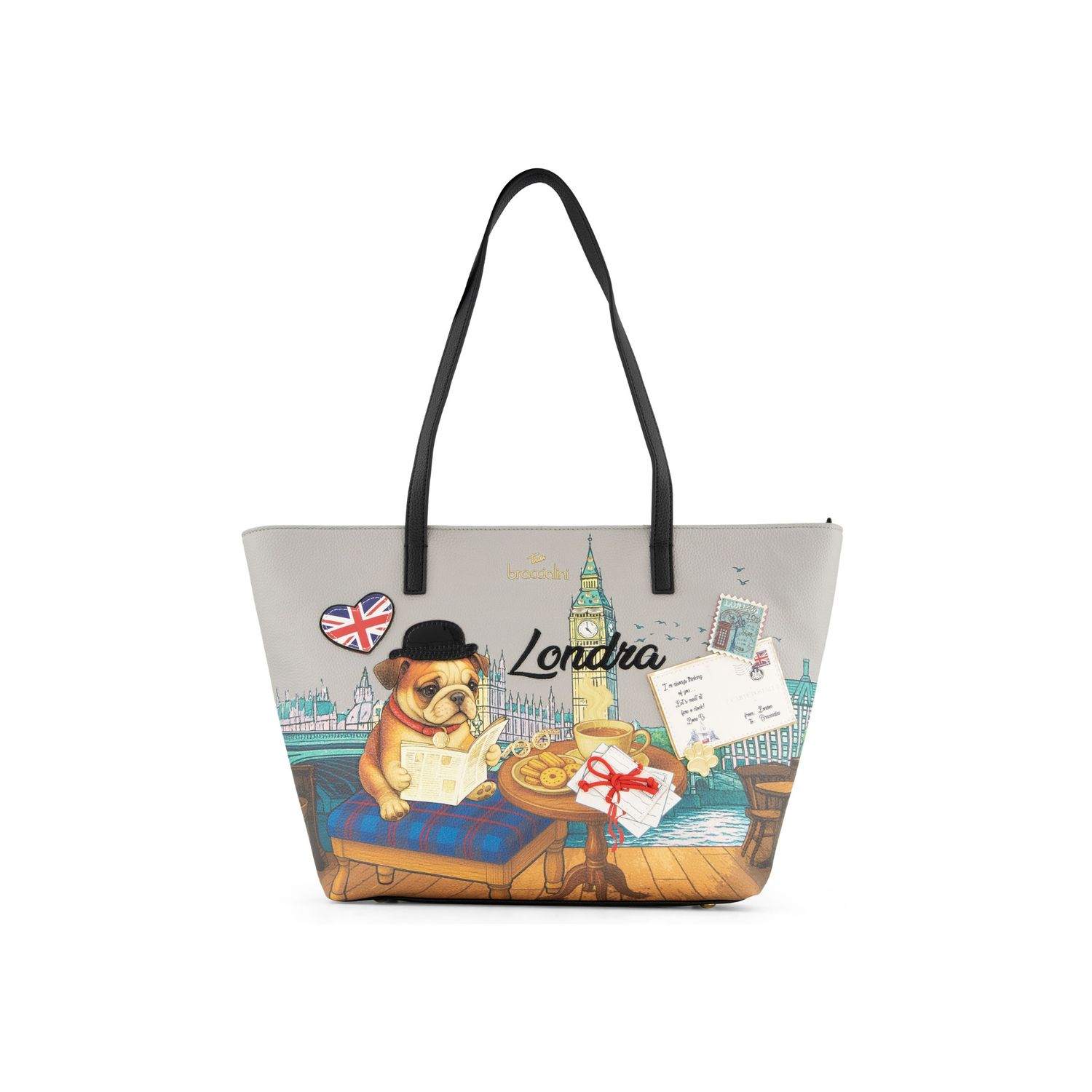Braccialini Shopping Bag Cartoline Londra