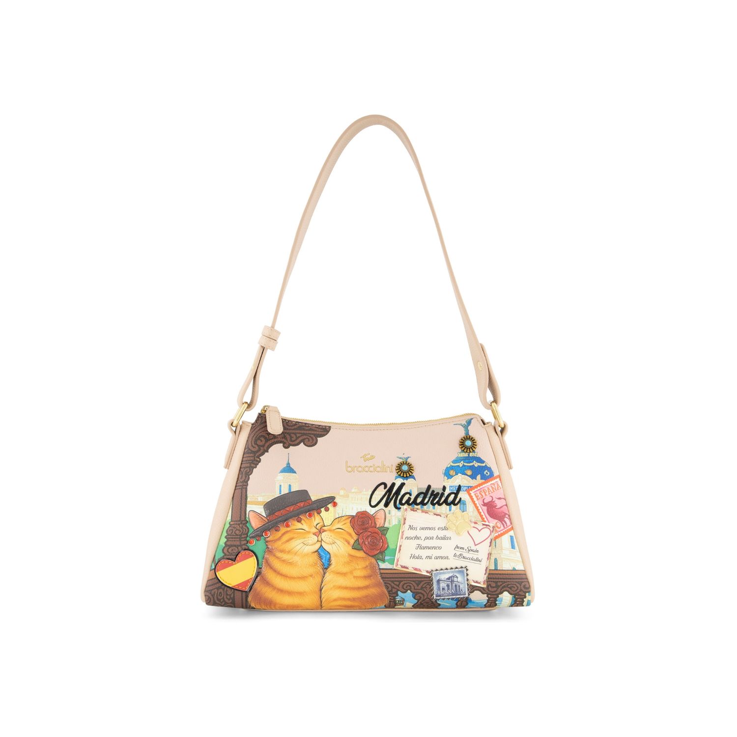 Braccialini Borsa a tracolla Cartoline Madrid