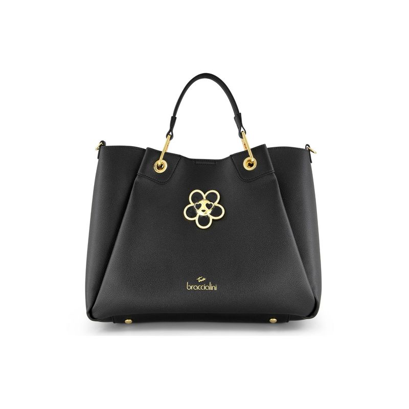 Braccialini Borsa a Mano Grande Amy Bijoux Nera