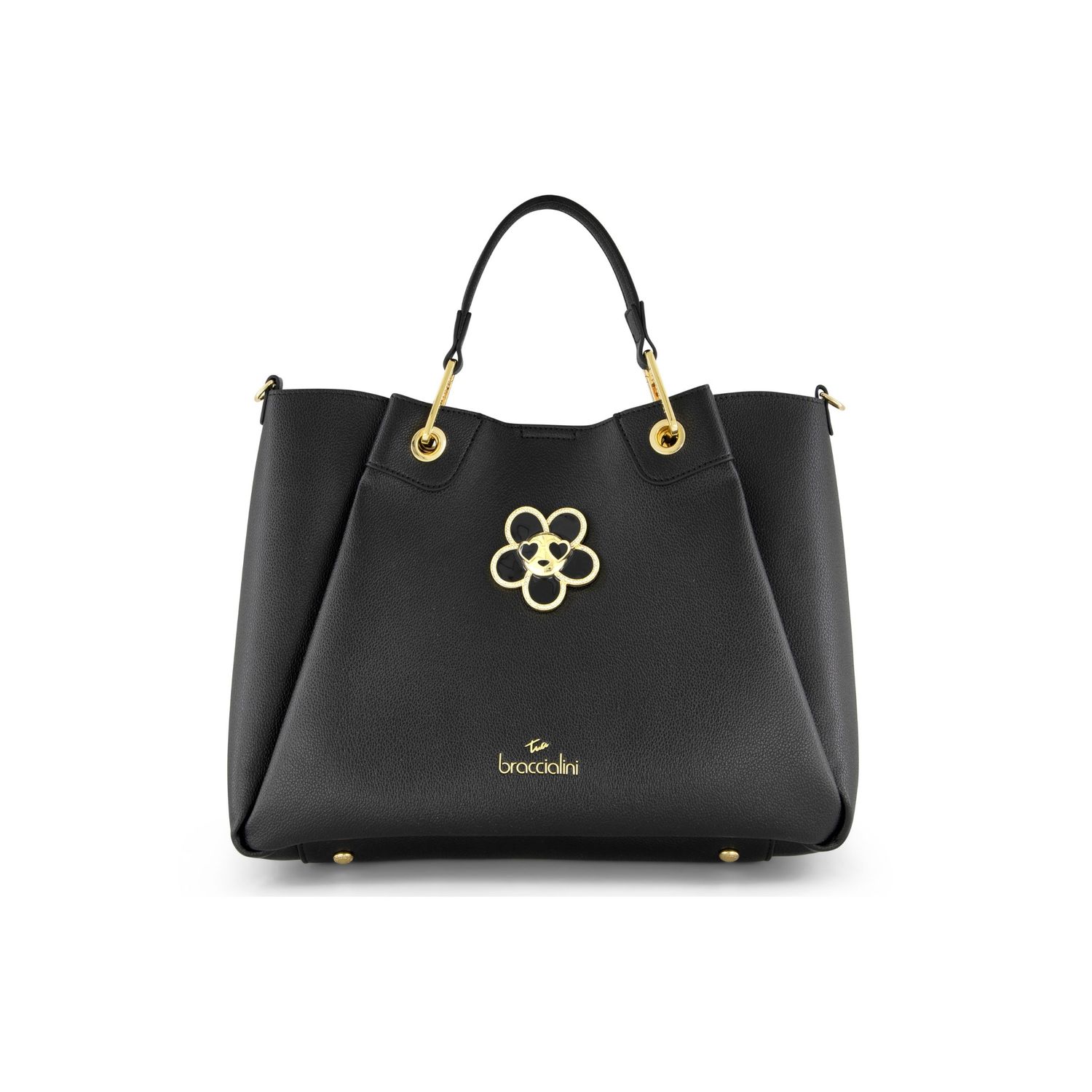 Braccialini Borsa a Mano Grande Amy Bijoux Nera