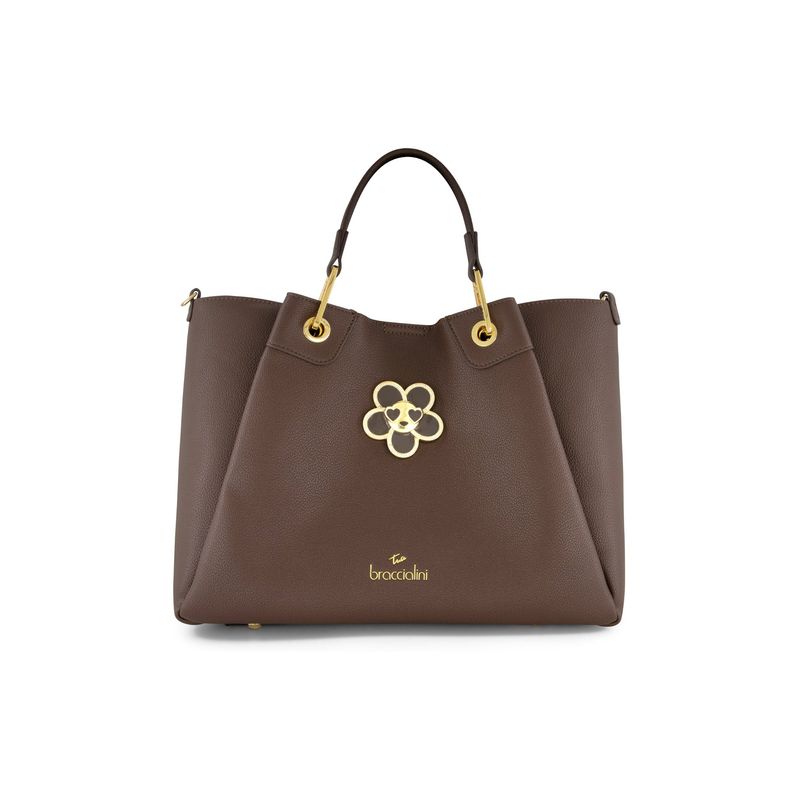 Braccialini Borsa a Mano Grande Amy Bijoux Cioccolato 