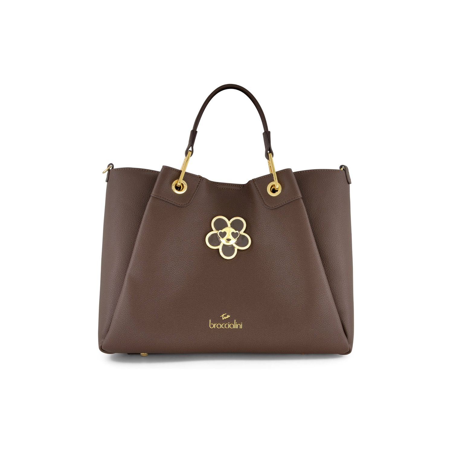 Braccialini Borsa a Mano Grande Amy Bijoux Cioccolato 