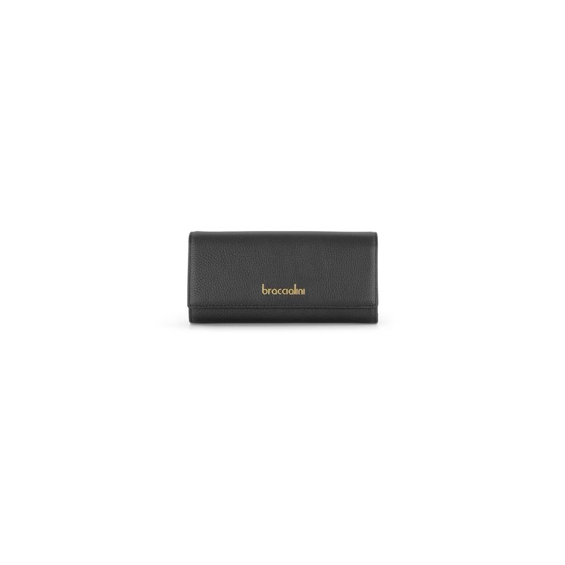 Braccialini Portafoglio Continental in pelle Basic Nero