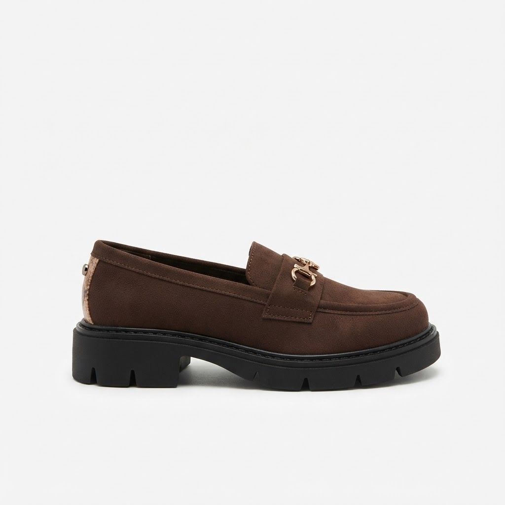 Alviero Martini 1A Classe Mocassino in Ecocamoscio Dark Brown 
