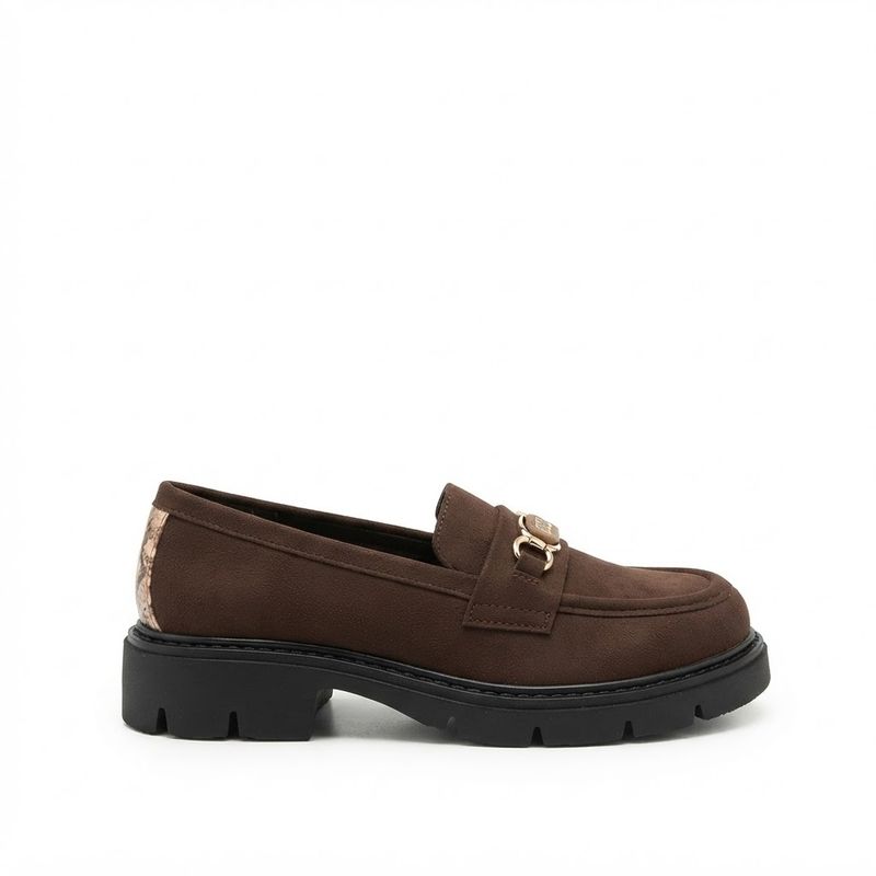 Alviero Martini 1A Classe Mocassino in Ecocamoscio Dark Brown 