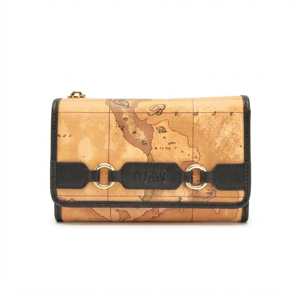 Alviero Martini 1A Classe Soft Ranch portafoglio bifolder medio Nero