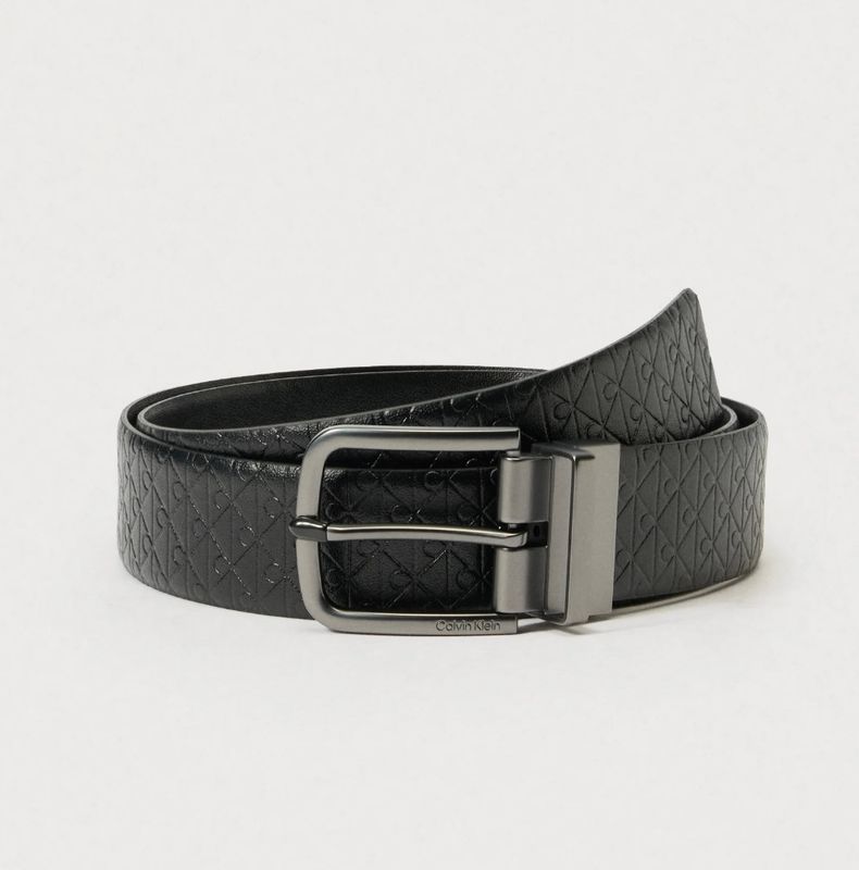Calvin klein Cintura Double-face uomo Nera/Nera Logo