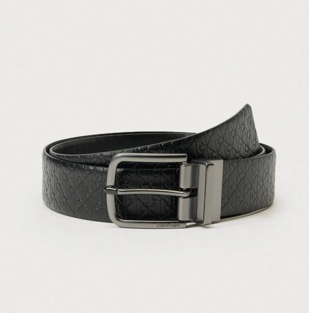 Calvin klein Cintura Double-face uomo Nera/Nera Logo