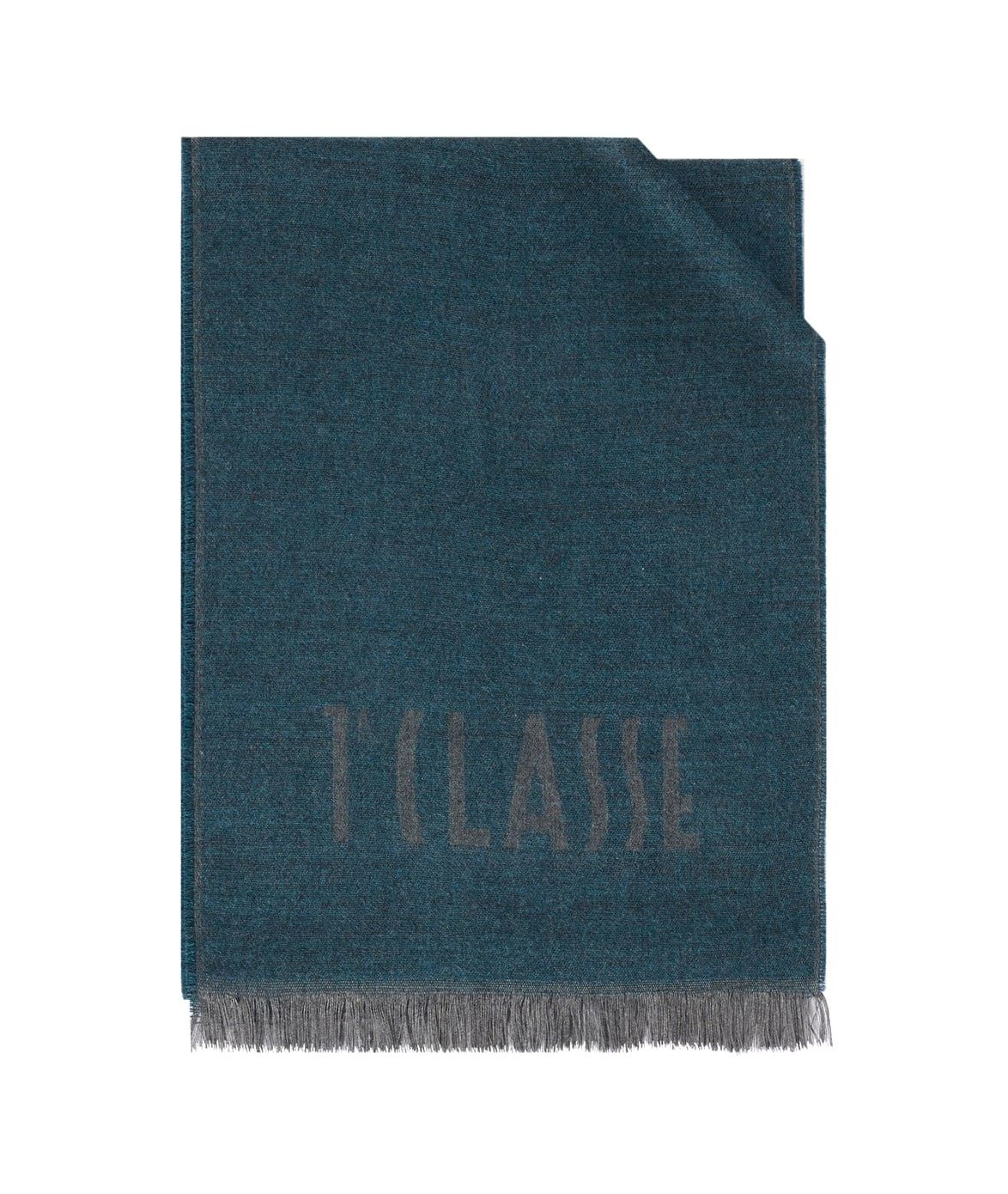 Alviero Martini 1A Classe Sciarpa logo 1ᴬ Classe in misto lana e viscosa 30x170 Petrolio