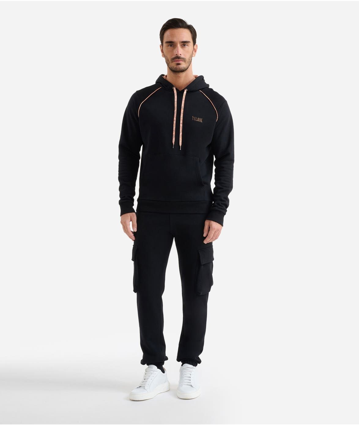 Alviero Martini 1A Classe Felpa in cotone con cappuccio e dettagli Geo Classic Nera