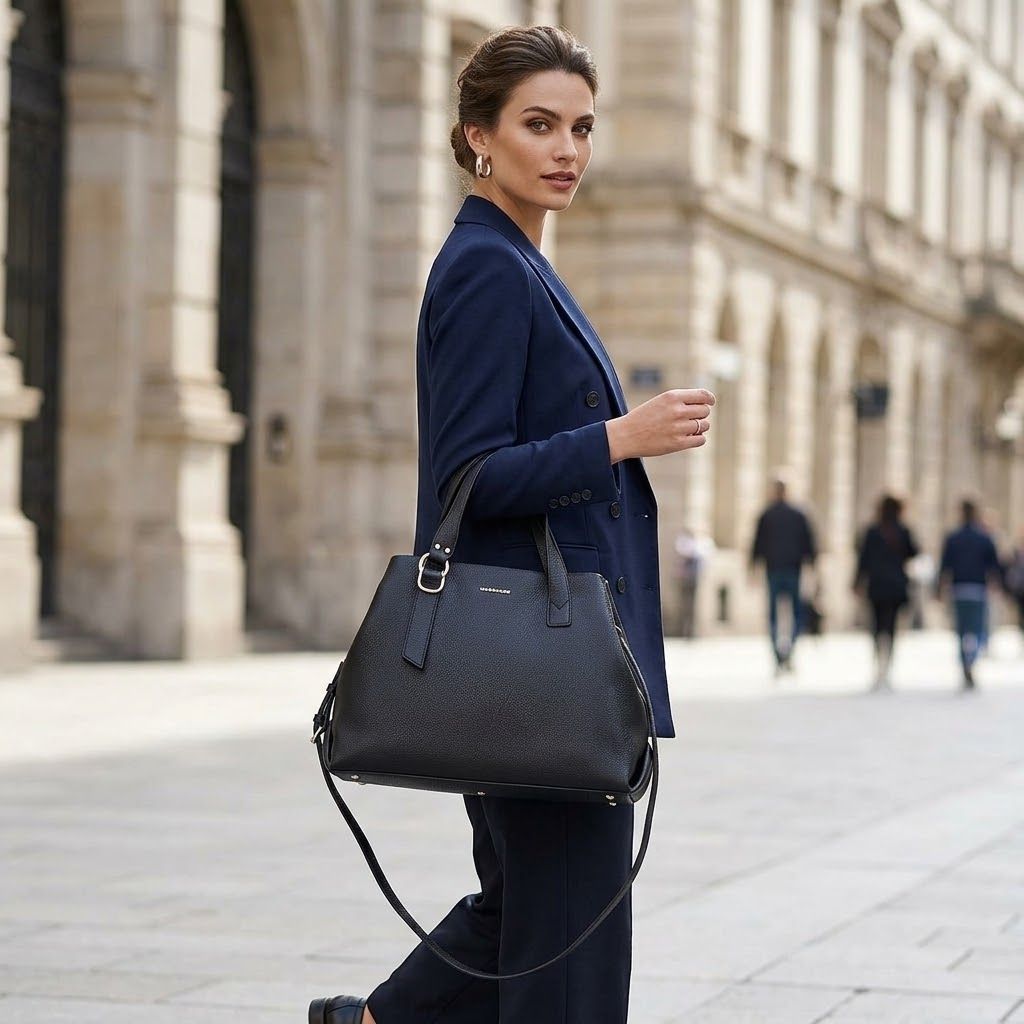 Mariaceline Icon Tote Bag con tracolla Nera