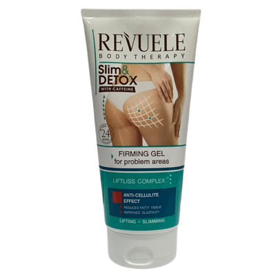 Revuele Slim & Detox with Caffeine Firming Gel for Problem Areas, Buttocks and Thighs, 200 ml