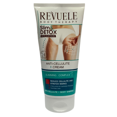 Revuele Slim & Detox with Caffeine Anti-Cellulite Cream for Buttocks and Thighs, 200 ml