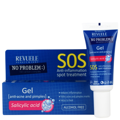 Revuele No Problem SOS Anti-inflammation Spot Treatment Gel with Salicylic Acid, 25 ml