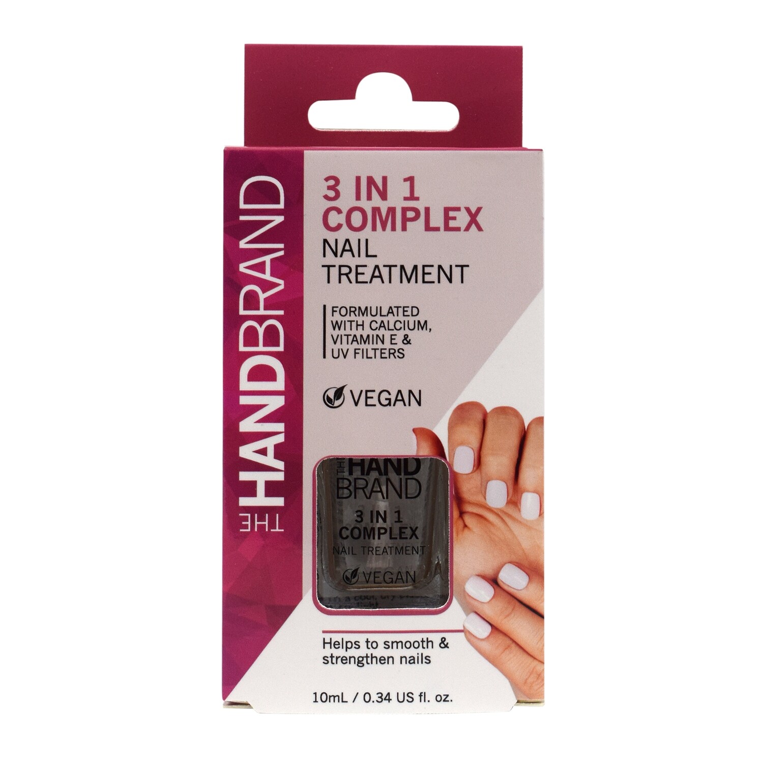 The HandBrand Nail Treatment - 3 in 1 Complex VEGAN, 10 ml