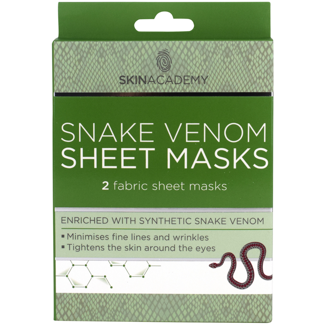 Skin Academy Sheet Mask - Snake Venom, 2 Sheets