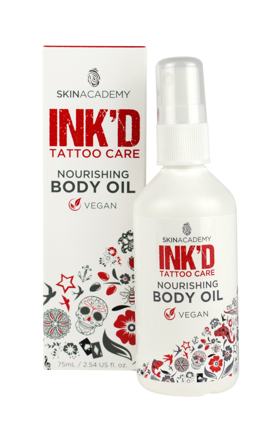Skin Academy INK'D Tattoo Care Oil VEGAN, 75 ml