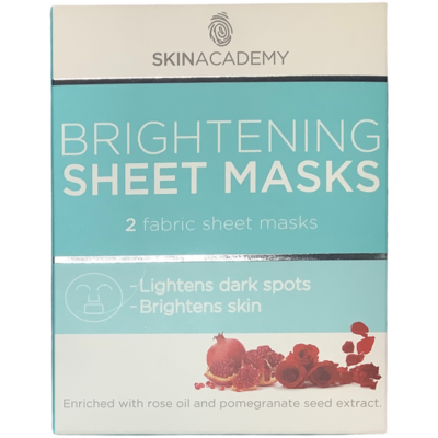 Skin Academy Sheet Mask - Brightening, 2 Sheets