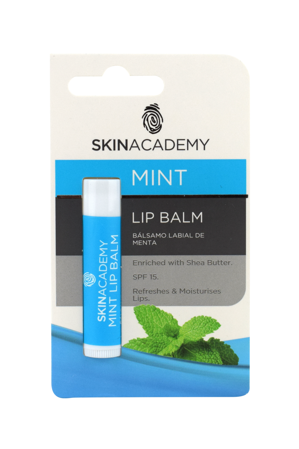 Skin Academy Lip Balm - Mint SPF15, 1 x 4.25 g tube