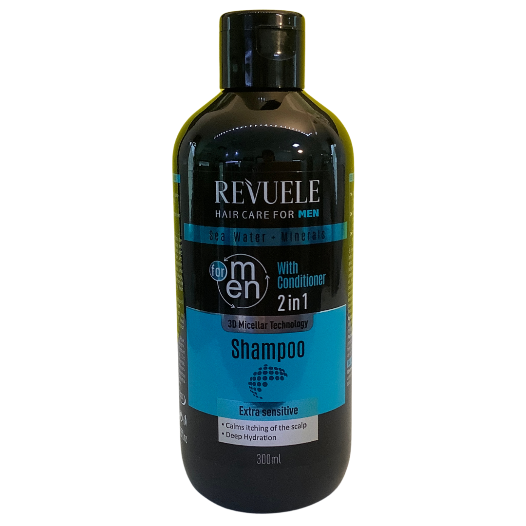 Revuele Men Care Sea Water and Minerals 2 in 1 Shampoo, 300 ml