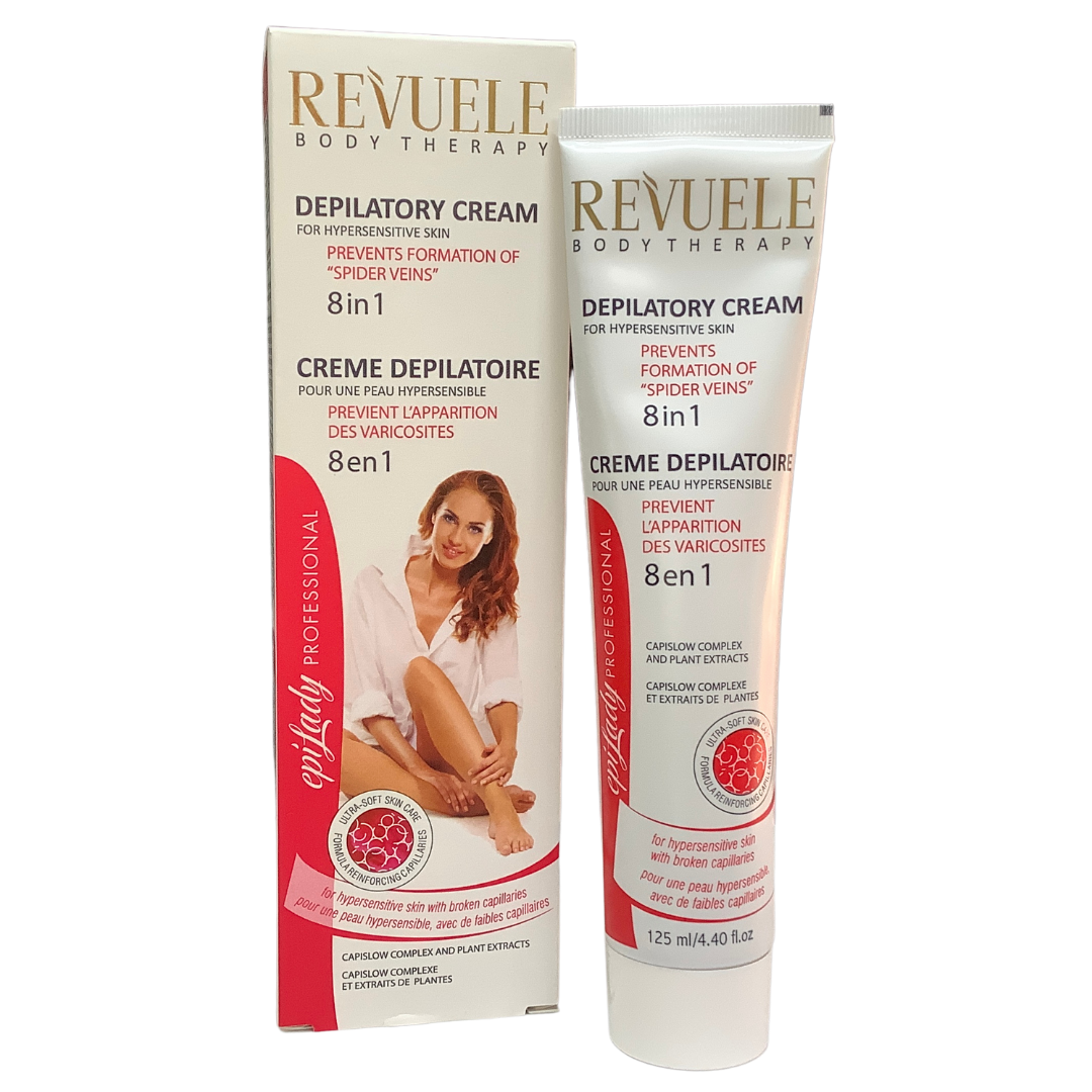 Revuele Depilatory Cream for Hypersensitive Skin 8 in 1, 125 ml