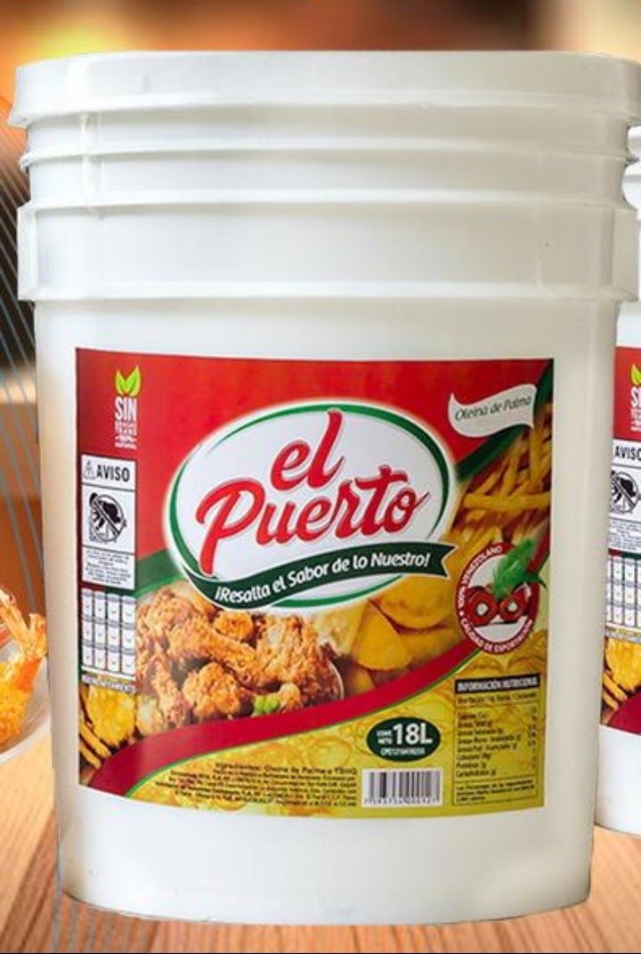 Aceite comestible de 18 litros marca el puerto
