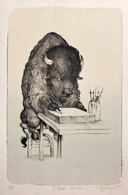 Il bisonte litografo