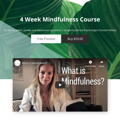 Online 4 week mindfulness programme Online 4 week mindfulness programme