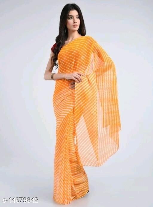Chiffon Laheriya saree with blouse