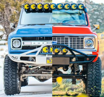 1967-1972 KC Brackets With Gravity Pro Light Bar
