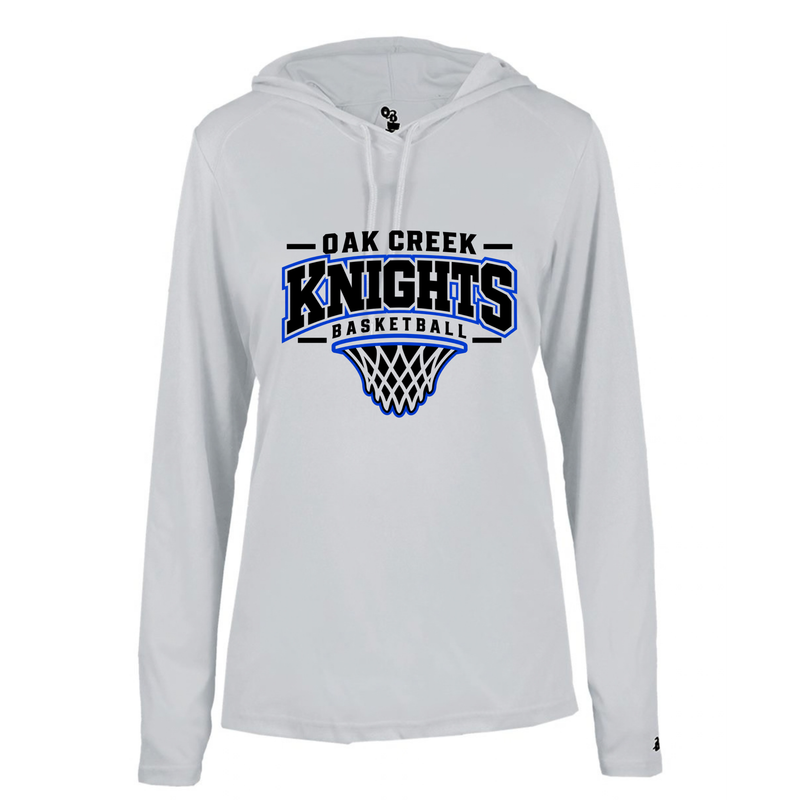 KNIGHTS Ladies Hooded Long Sleeve T-Shirt