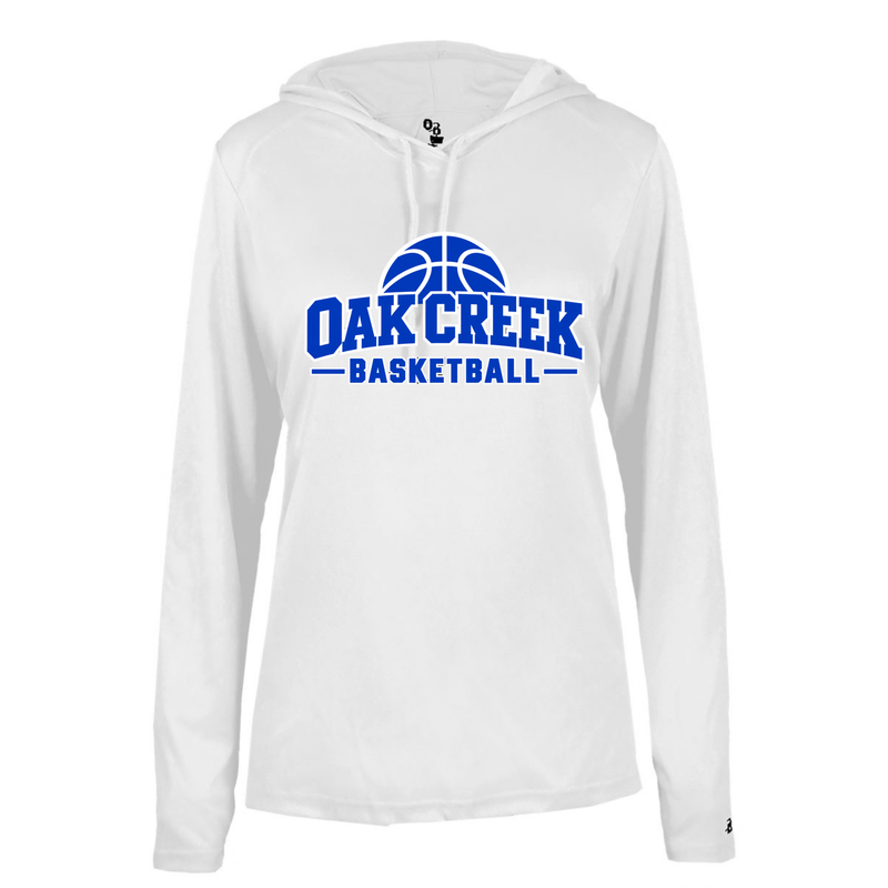OAK CREEK Ladies Hooded Long Sleeve T-Shirt