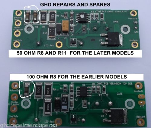 GHD compatible 5 x R8/R11 100ohm or 50ohm resistors for mk4/mk5 GHD's GHD compatible 5 x R8/R11 100ohm or 50ohm resistors for mk4/mk5 GHD's