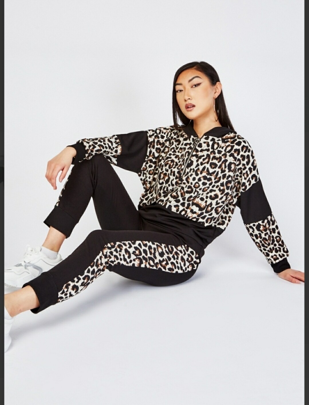 Leopard Print Hoodie And Joggers