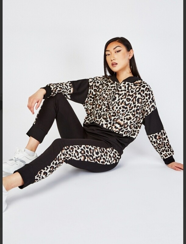 Leopard Print Hoodie And Joggers