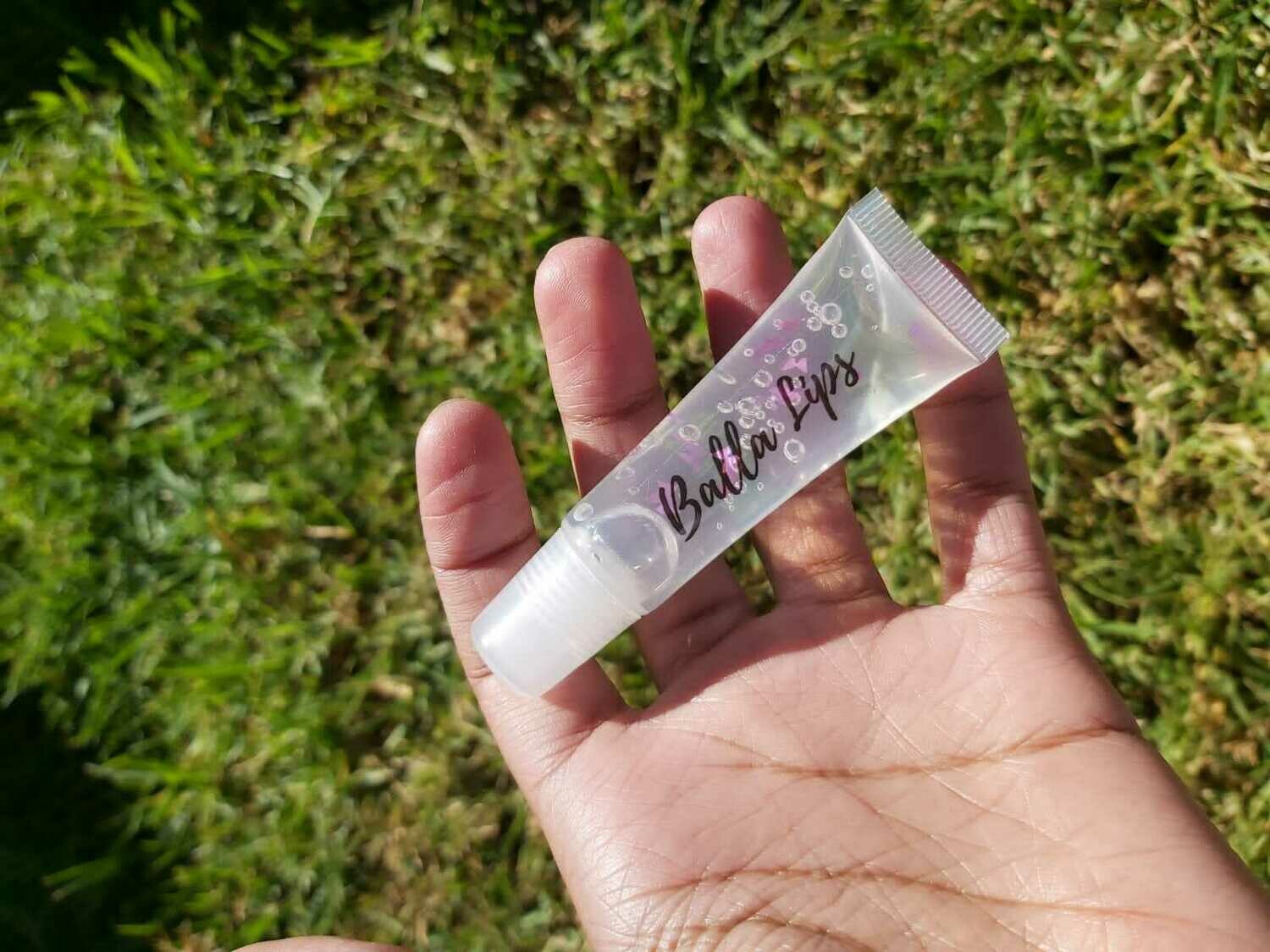 Clear tube with purple butterflies