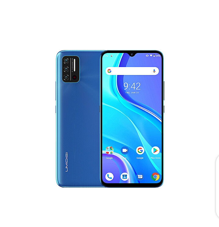 A7S Infrared Temperature Sensor 6.53-Inch (2GB,
32GB ROM)Android 10 GO (13MP+8MP+2MP)+8MP
4150mAh Smartphone-Sky Blue