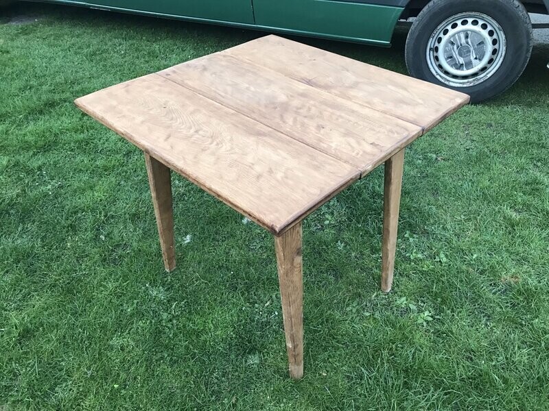 CAFE Tables 76cm square 3 plank solid oak  27mm Kiln Dried Oak