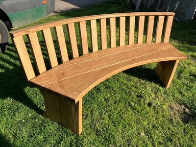 Slatted back benches all bespoke made to your diameter radius requirements POA