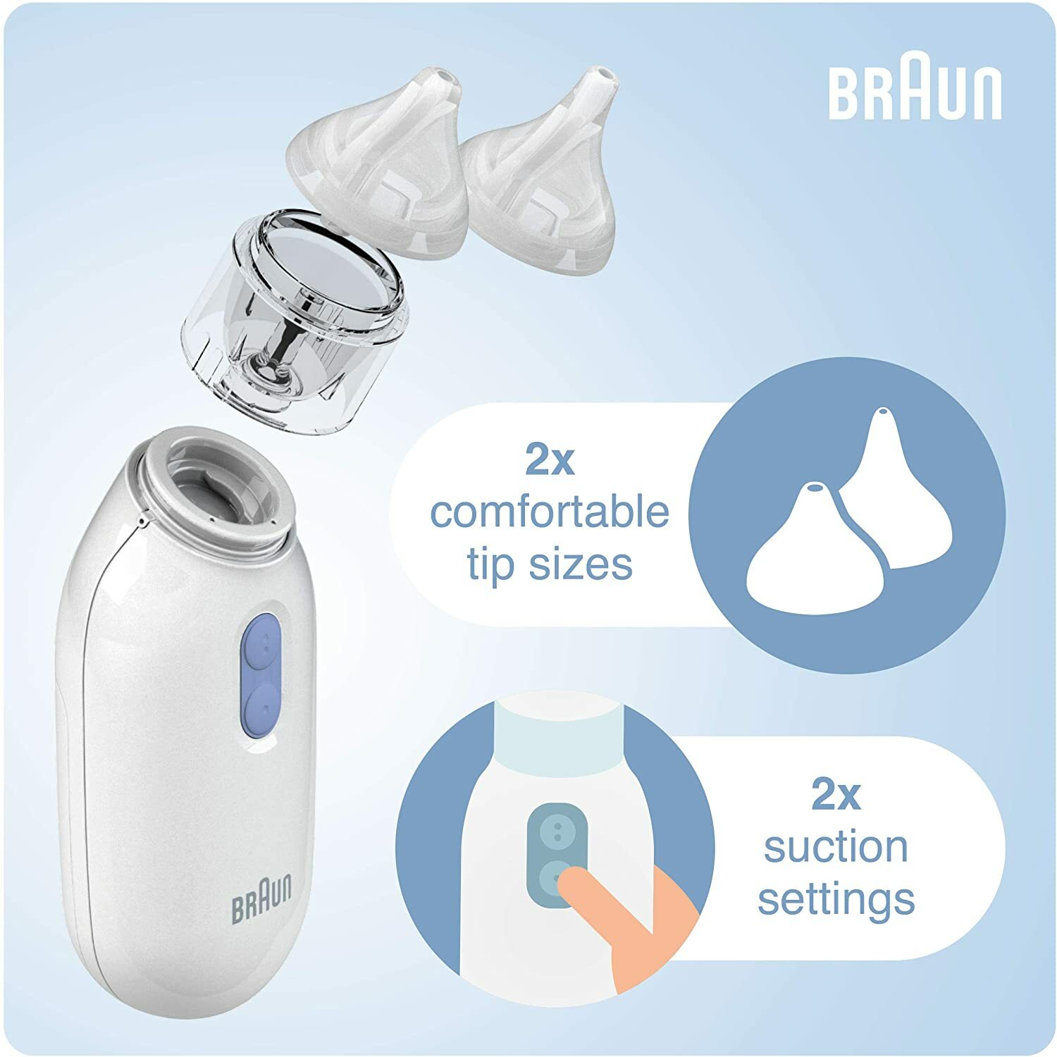 ASPIRATORE NASALE ELETTRICO 2 VELOCITA BRAUN