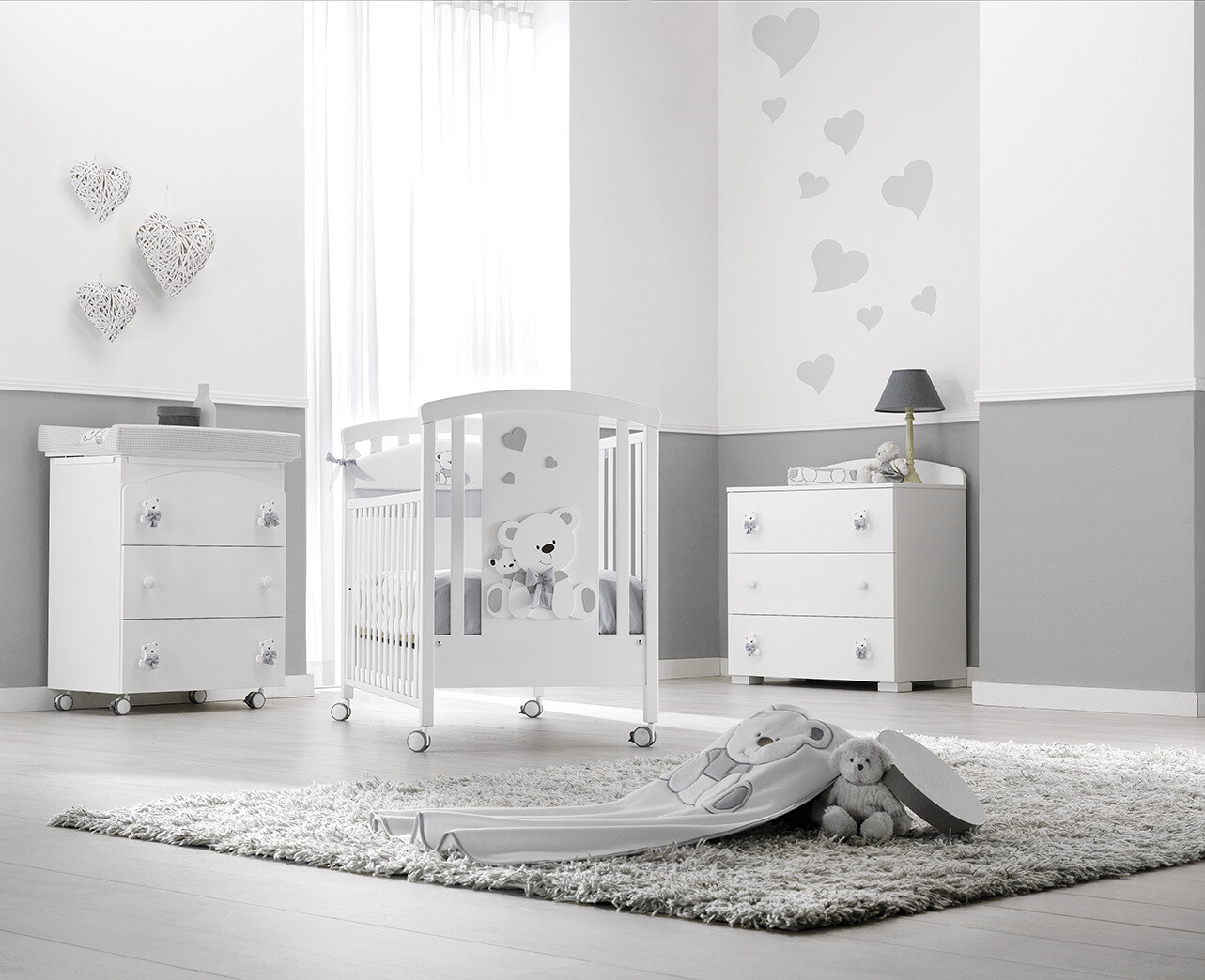 LETTINO TATO ERBESI, VARIANTI COLORE: BIANCO GRIGIO