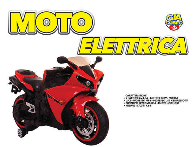 Moto R1 Giaquinto gioco, VARIANTI COLORE: 3 ROSSA