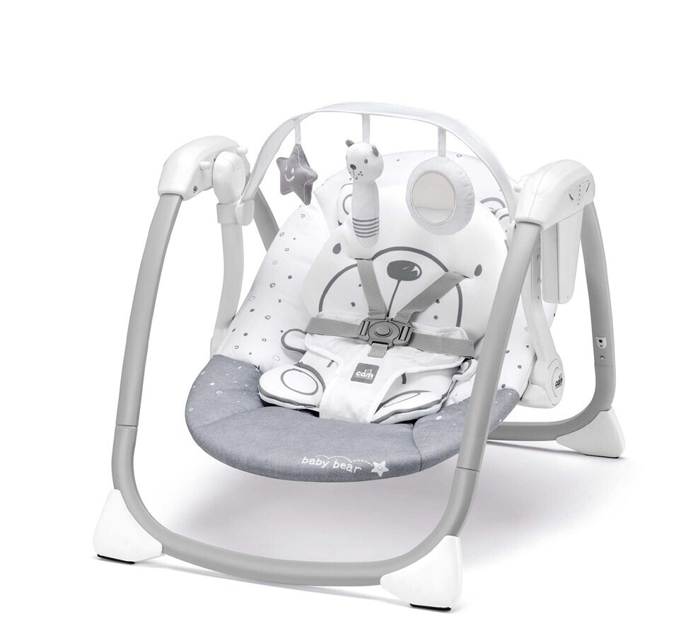 MIDI Altalena con barra giochi e cappottina CAM, VARIANTI COLORE: 247 TEDDY GRIGIO