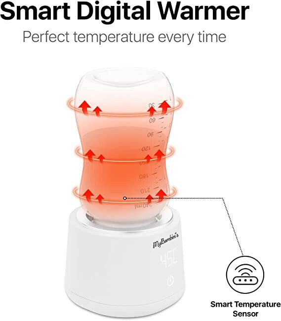 Scaldabiberon Portatile Per Viaggi - Riscaldamento Rapido Con 6 Adattatori E Display LCD - Foto 2